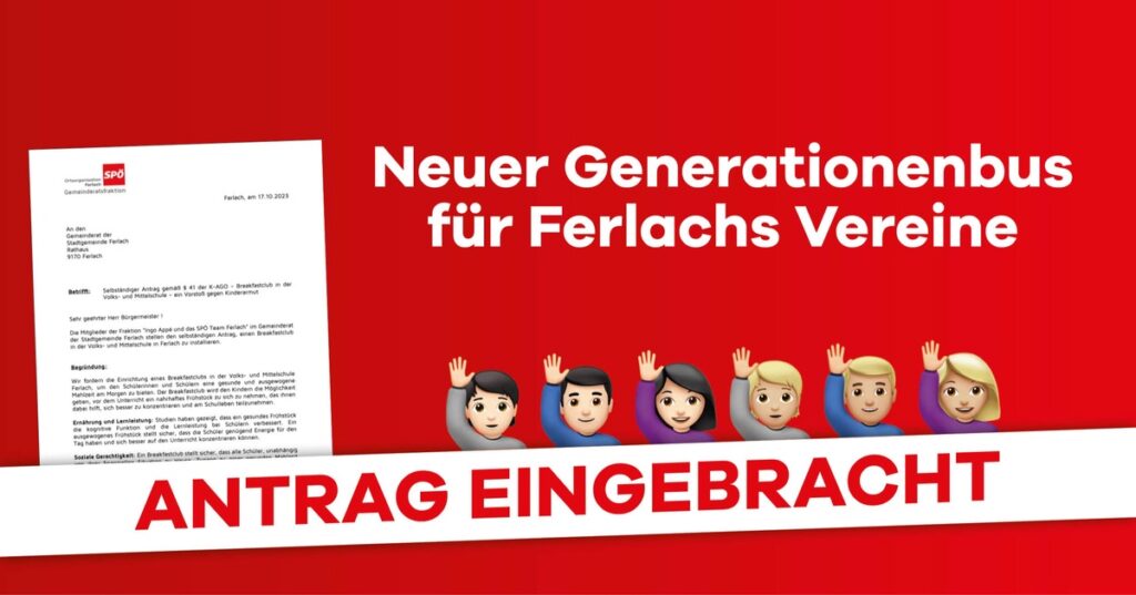 Unser Antrag f&uuml;r einen neuen Generationenbus &ndash; Bereits im Gemeinderat eingebracht!