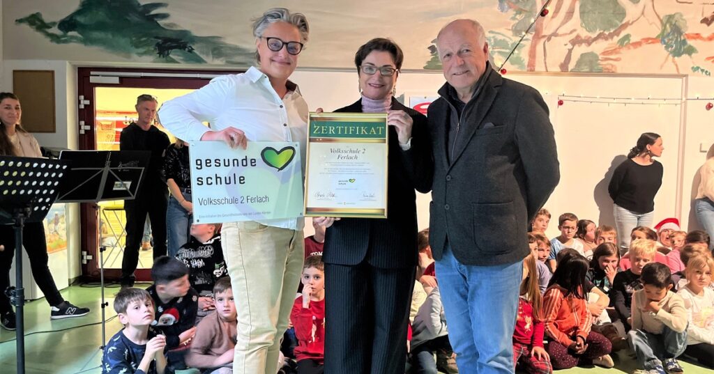 Volksschule 2 Ferlach erh&auml;lt Auszeichnung als &bdquo;Gesunde Schule&ldquo;