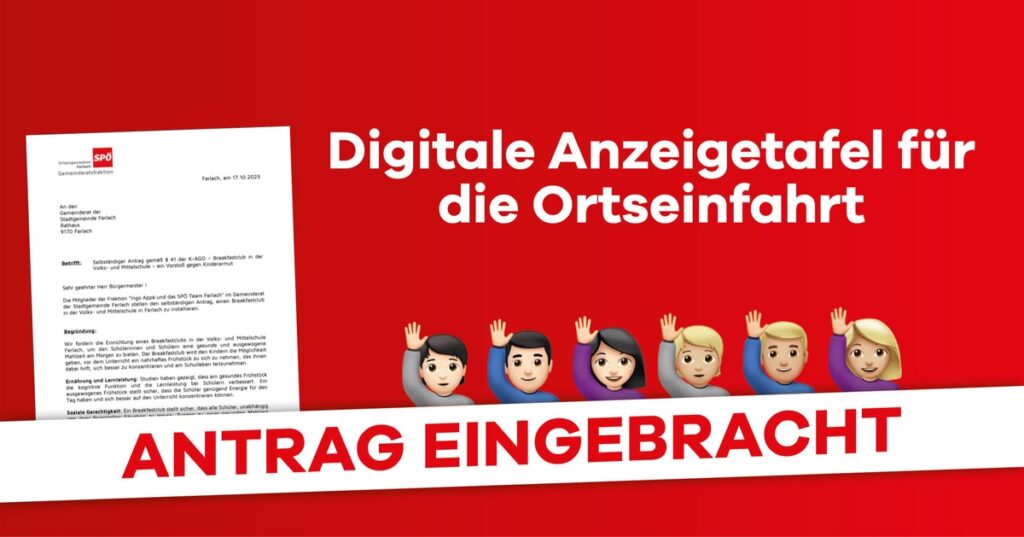 Moderne Information am Ortseingang: Unser Antrag f&uuml;r eine Videowall